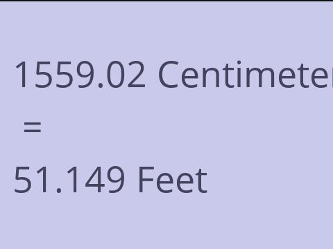 1559.02 CM TO FEET