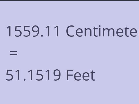 1559.11 CM TO FEET