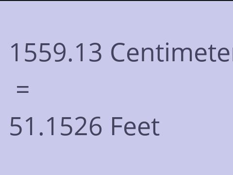 1559.13 CM TO FEET