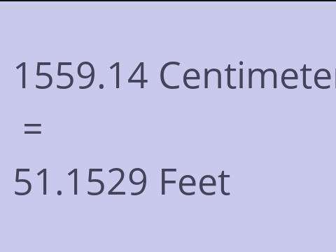 1559.14 CM TO FEET