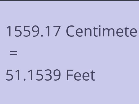 1559.17 CM TO FEET