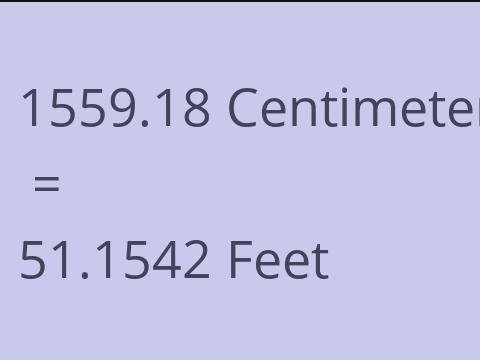 1559.18 CM TO FEET