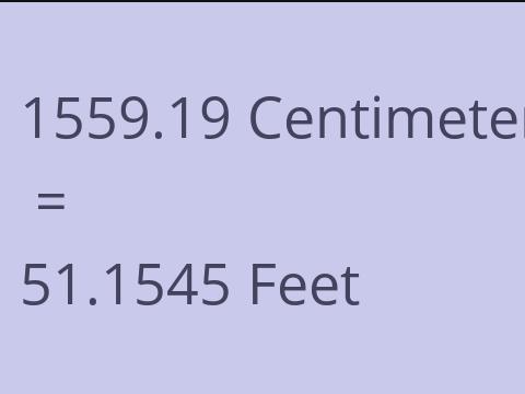 1559.19 CM TO FEET