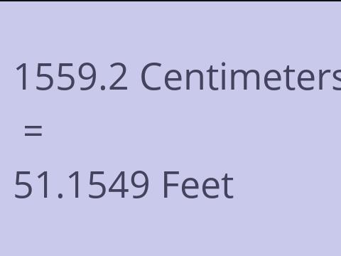 1559.2 CM TO FEET