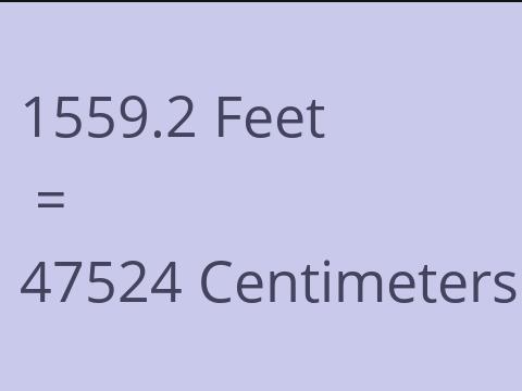 1559.2 FEET TO CM