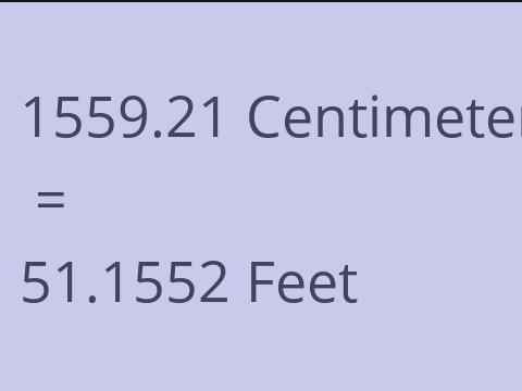 1559.21 CM TO FEET