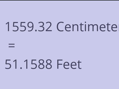 1559.32 CM TO FEET