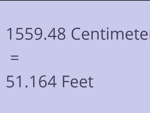 1559.48 CM TO FEET