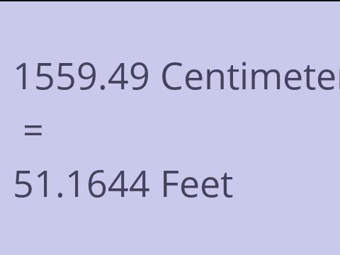 1559.49 CM TO FEET