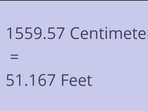 1559.57 CM TO FEET