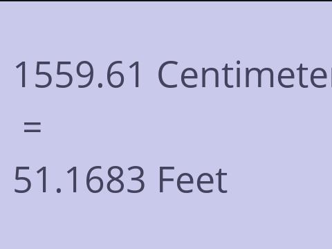 1559.61 CM TO FEET