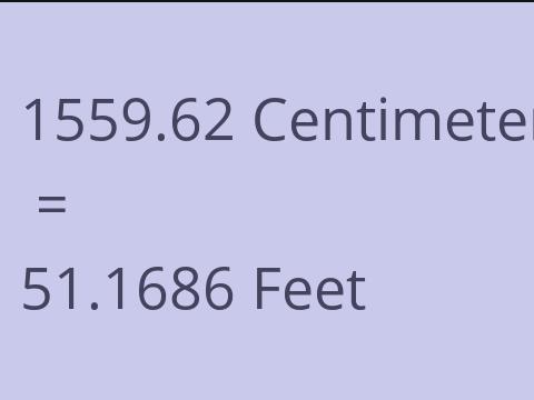 1559.62 CM TO FEET