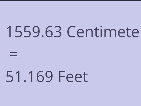 1559.63 CM TO FEET