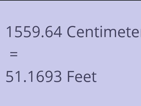 1559.64 CM TO FEET