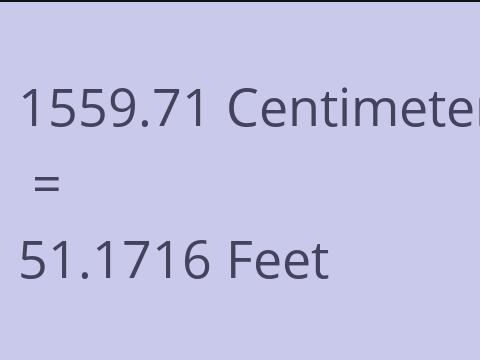 1559.71 CM TO FEET