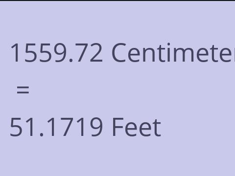 1559.72 CM TO FEET