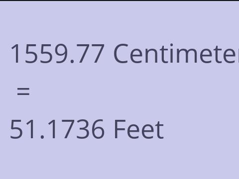 1559.77 CM TO FEET