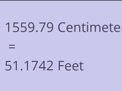 1559.79 CM TO FEET