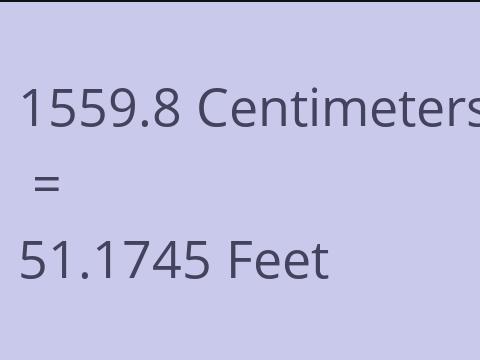 1559.8 CM TO FEET