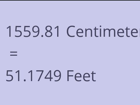 1559.81 CM TO FEET