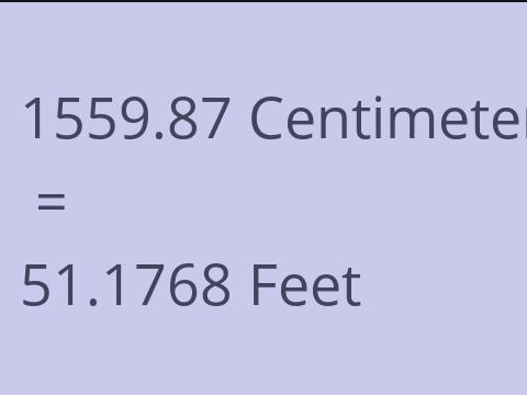 1559.87 CM TO FEET