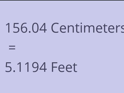 156.04 CM TO FEET