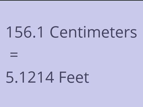 156.1 CM TO FEET