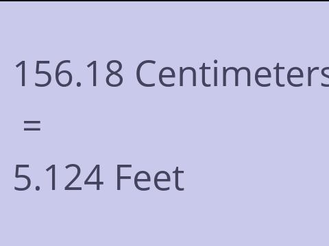 156.18 CM TO FEET