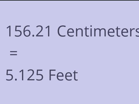 156.21 CM TO FEET