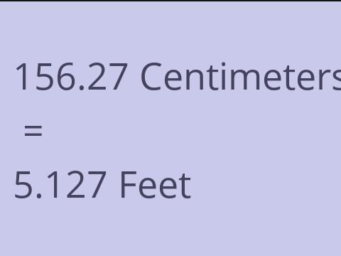 156.27 CM TO FEET