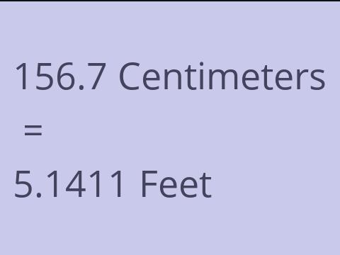 156.7 CM TO FEET