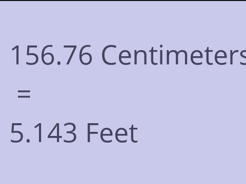 156.76 CM TO FEET