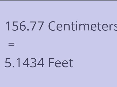 156.77 CM TO FEET