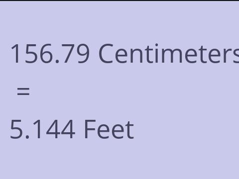 156.79 CM TO FEET