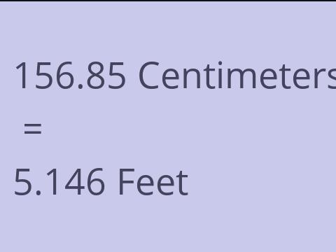 156.85 CM TO FEET