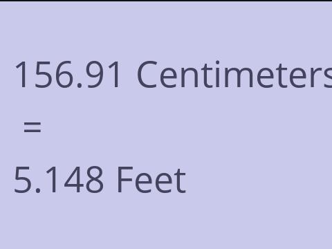 156.91 CM TO FEET