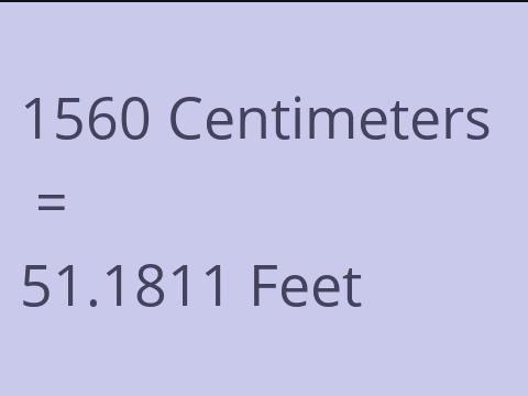 1560 CM TO FEET