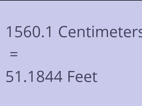 1560.1 CM TO FEET