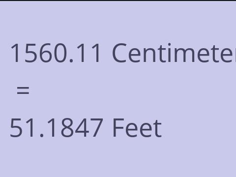 1560.11 CM TO FEET