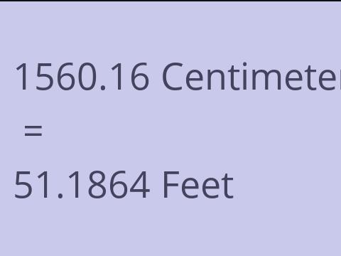 1560.16 CM TO FEET