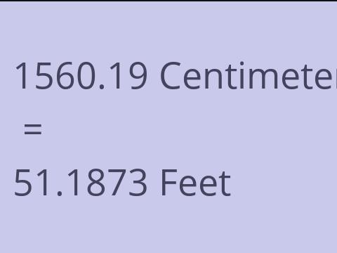 1560.19 CM TO FEET