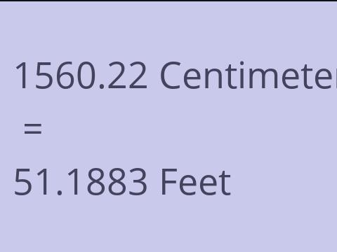 1560.22 CM TO FEET