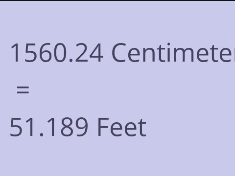 1560.24 CM TO FEET