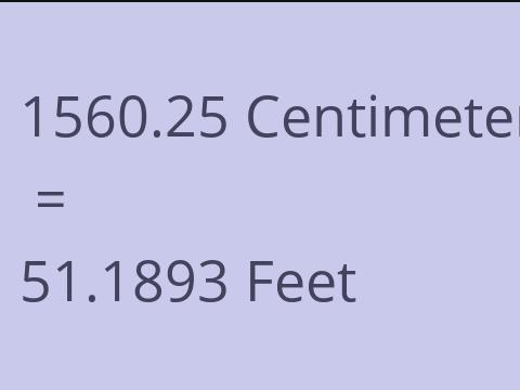 1560.25 CM TO FEET