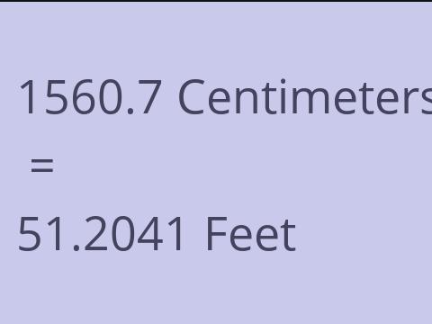 1560.7 CM TO FEET