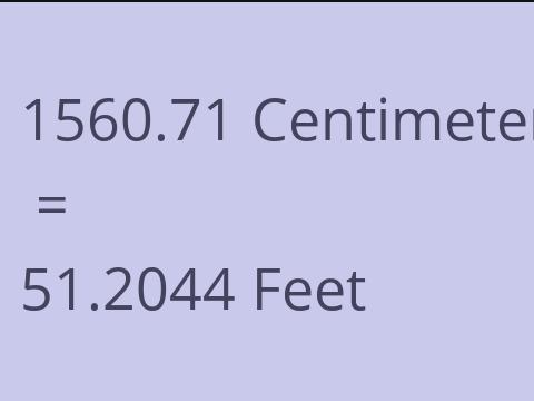 1560.71 CM TO FEET