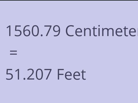 1560.79 CM TO FEET