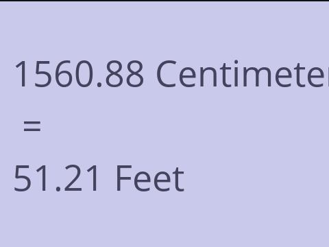 1560.88 CM TO FEET