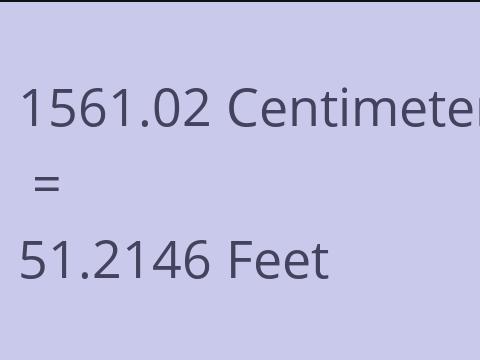 1561.02 CM TO FEET