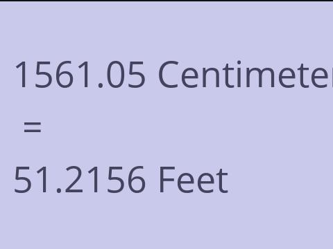 1561.05 CM TO FEET